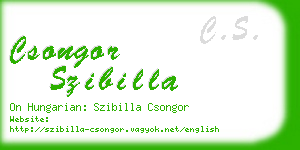 csongor szibilla business card